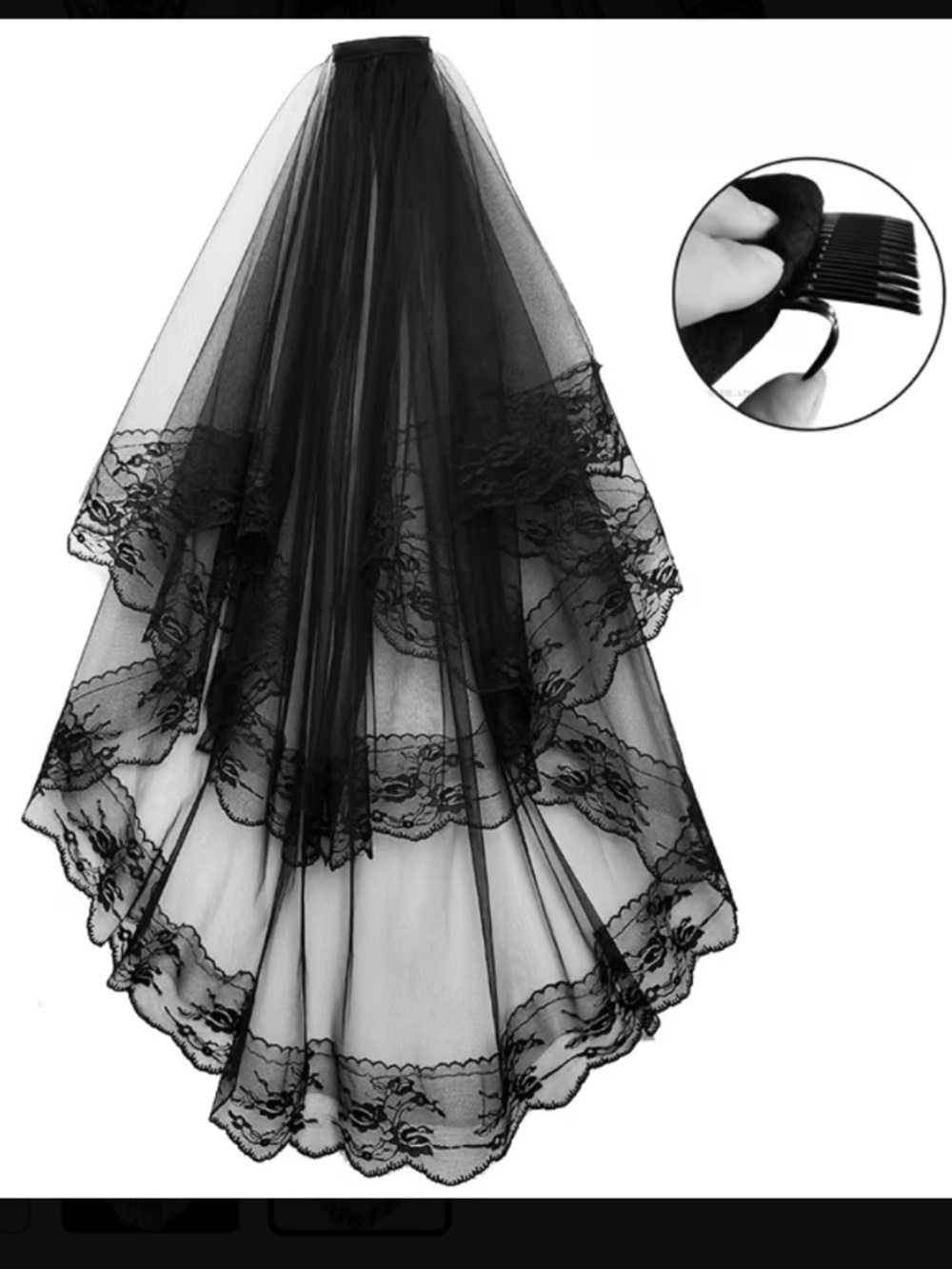 Black Lace Veil